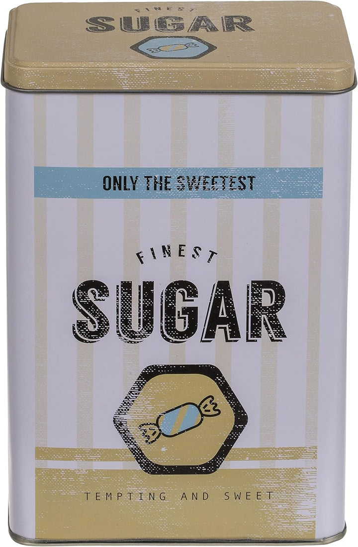 Set Retro Metall-Dose Blechdose Coffee, Tea & Sugar - Kaffeedose, Teedose, Zuckerdose mit Deckel (3-