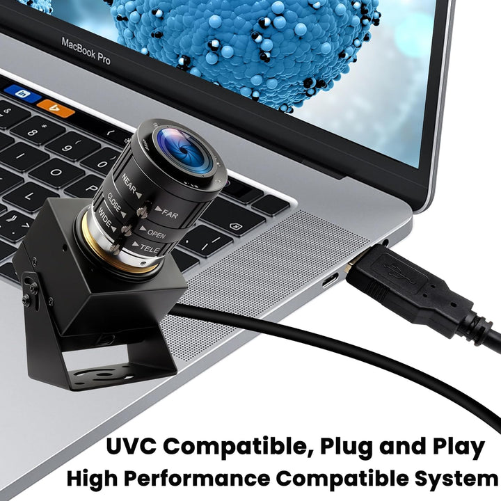 ELP 120fps USB Kamera 4K High Speed Webcam Golfschwungkamera 12MP mit 3-Fach manuellem optischem Z