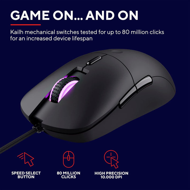 Trust Gaming GXT 981 Redex Federleichte Gaming-Maus, 200-10.000 DPI, 80-Mill-Kailh-Schaltern, Optisc