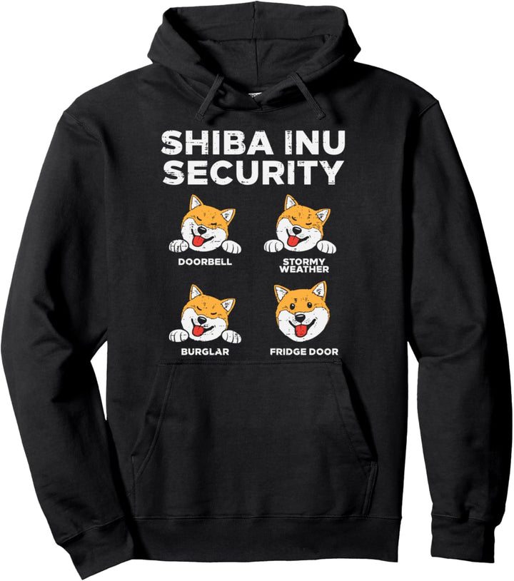 Shiba Inu Security Funny Japanese Doge Akita Dog Owner Gift Pullover Hoodie