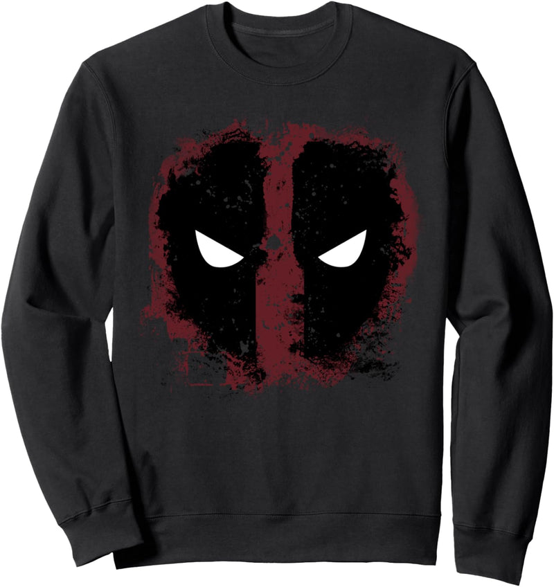 Marvel Deadpool Mask Spray-Paint Print Sweatshirt