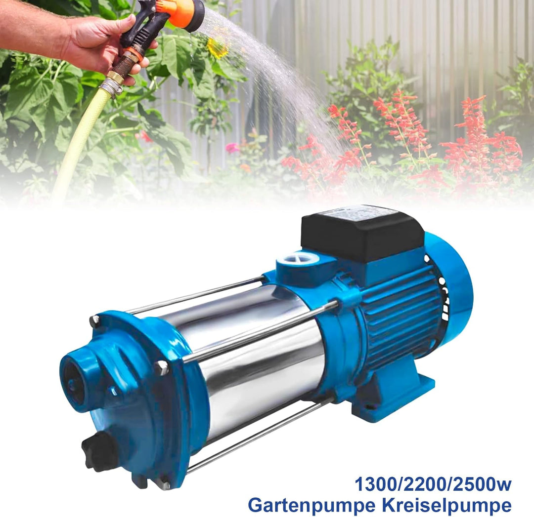 Gartenpumpe Kreiselpumpe, 2500W Elektrische Centrifugal Pumpen Garden Pumpe 4000 L/h Robuste, max. D