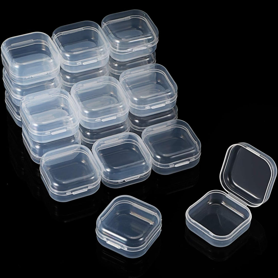 36 Stücke Rechteck durchsichtige Kunststoffbehälter Transparente Perlen Box Schmuck Aufbewahrungsbox