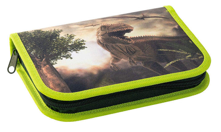 Eberhard Faber 577559 - Federmäppchen Dino, mit 42 Schreibutensilien, Schüleretui befüllt, Dinosauri