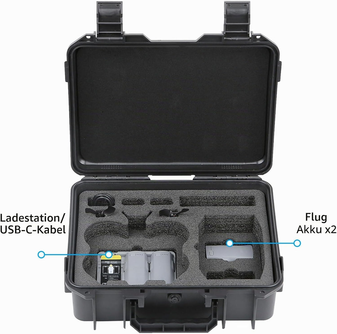 ZJRXM Neo 2 Koffer, Hartschalen Tasche für DJI Neo 2 Drohne und Zubehör, kompatibel mit RC-N3 Contro