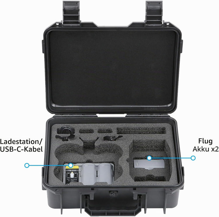 ZJRXM Neo 2 Koffer, Hartschalen Tasche für DJI Neo 2 Drohne und Zubehör, kompatibel mit RC-N3 Contro