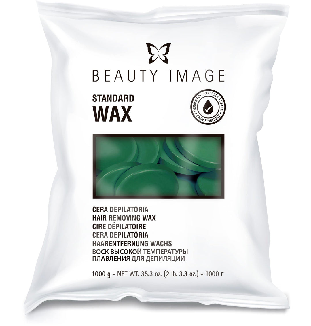 BEAUTY IMAGE Easy Melt Haarentfernungs-Wachs. Haarentfernung ohne Streifen für Körper, Achseln, Gesi