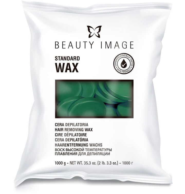 BEAUTY IMAGE Easy Melt Haarentfernungs-Wachs. Haarentfernung ohne Streifen für Körper, Achseln, Gesi