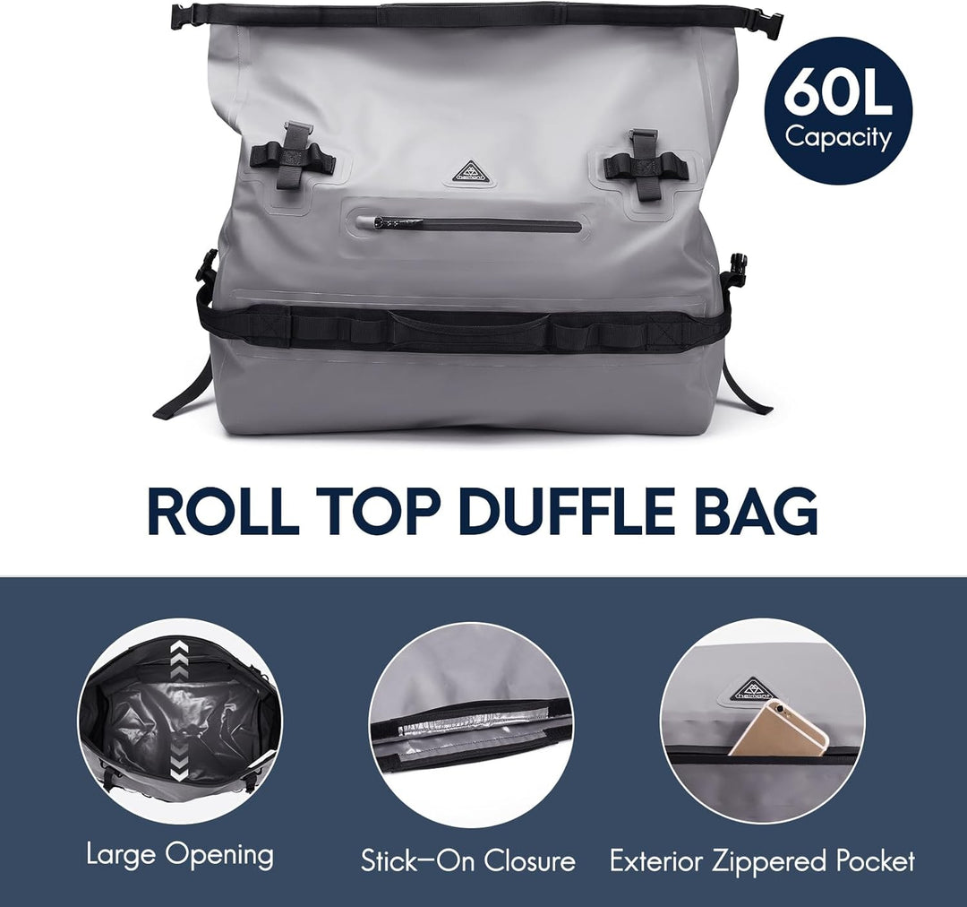 Haimont wasserdichter Rucksack, vielseitig wasserdicht Tasche, Dry Bag komfortabel, RollTop, Strand,