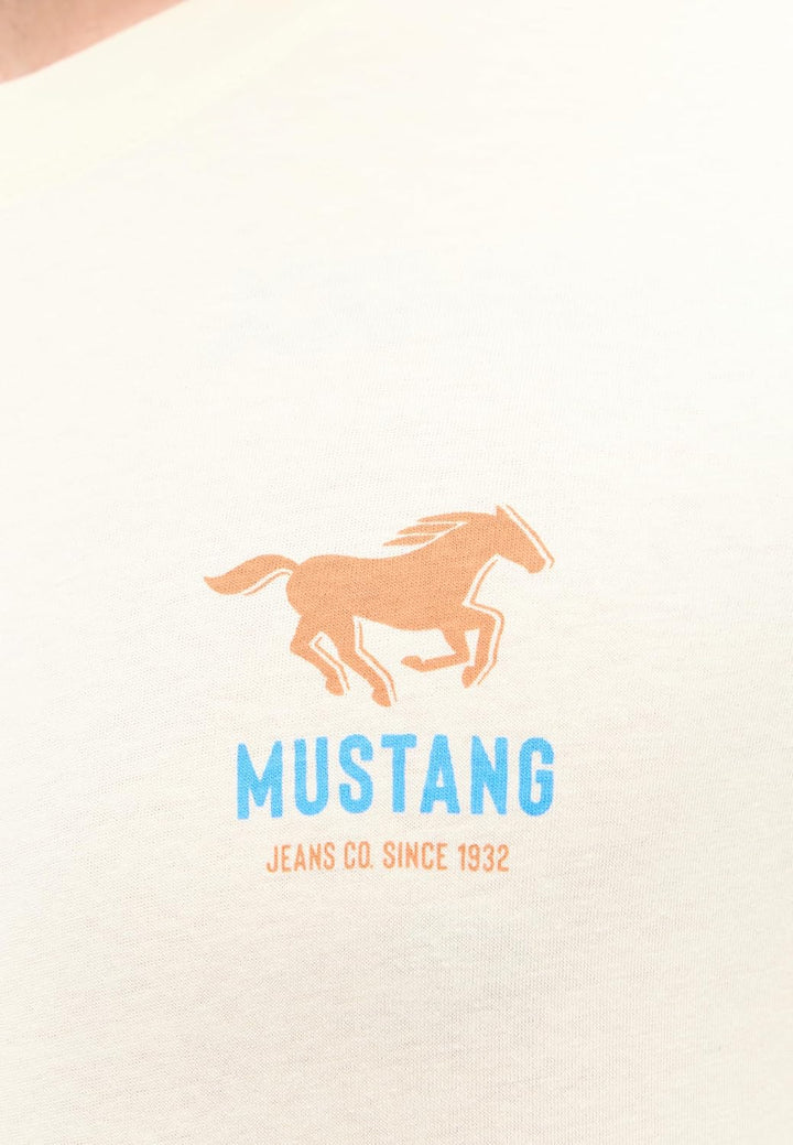 MUSTANG Herren Halbarm-Shirt T-Shirt 6XL Grosse Grössen Light Gray 3003, 6XL Grosse Grössen Light Gr