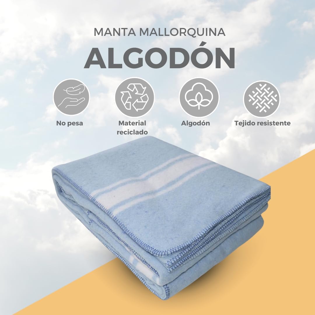 Sanz Marti – Mallorquinische Decke, Baumwolle Bett mit 135 cm Breite