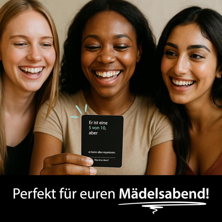 Er ist eine 10/10, aber Spiel – Kartenspiel mit 100 Karten zum Lachen & Diskutieren für unvergesslic