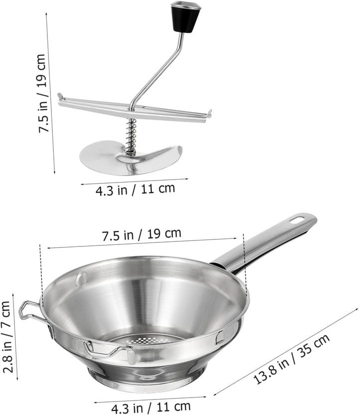 BESTonZON 1 Stück Edelstahlstampfer Rebe Tomaten Professioneller Mixer Orangenpresse Kartoffelpresse
