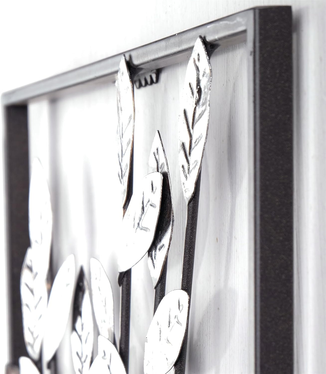 DESIGN DELIGHTS EINZIGARTIGE WANDDEKO ZWEIGE | Metall, 62 cm, Silber/braun | Wanddekoration Blumen