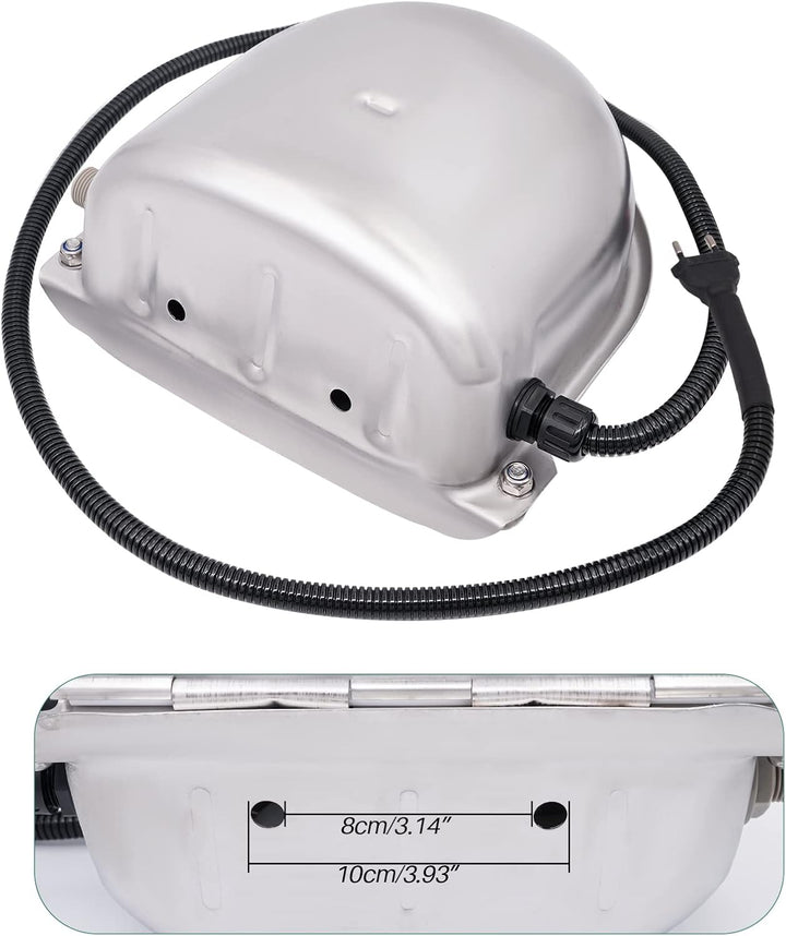 Automatisch beheizter Edelstahl-Wassernapf mit Schwimmerventil, Thermo-Wassertrog für Vieh, Rinder,