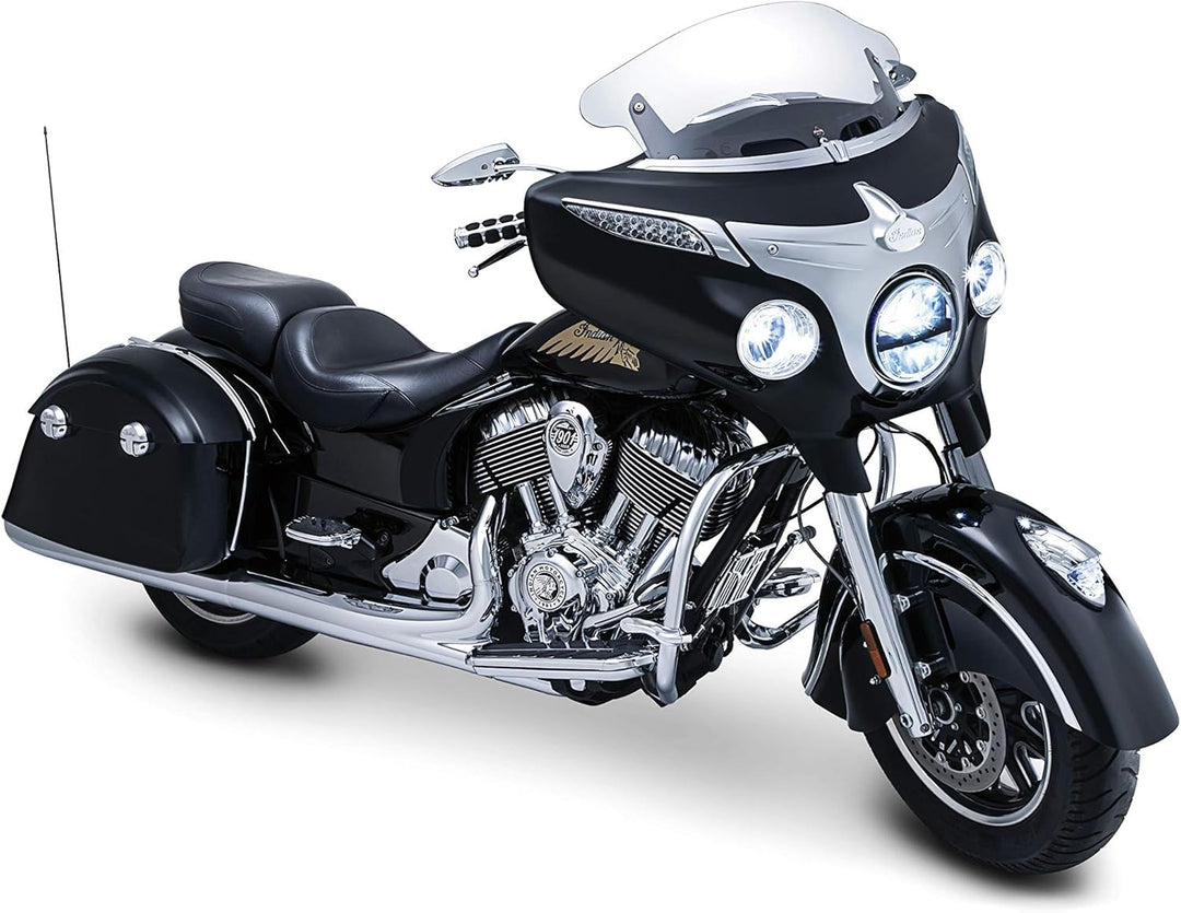 Kuryakyn 5640 Motorrad Motor Akzent Zubehör: Ölkühlerabdeckung für Indianermotorräder 2014-19, Chrom