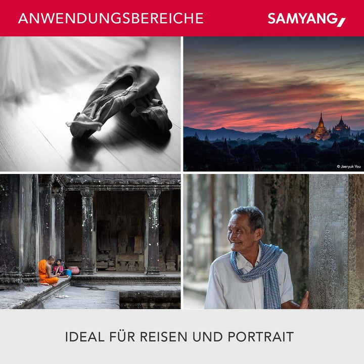 Samyang MF 85mm F1,4 AS IF UMC für Sony E – Vollformat Portrait Objektiv , geeignet für APS-C, manue