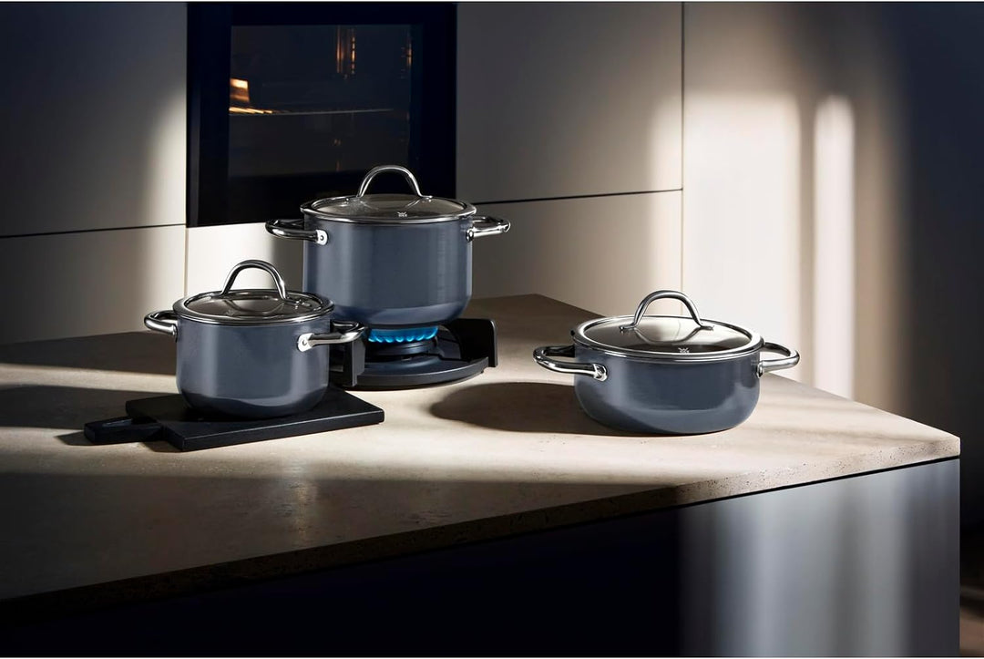 WMF Fusiontec Inspire Kochtopf gross, 20 cm, Glasdeckel, Bratentopf Induktion, 2,4l, High-Tech Keram