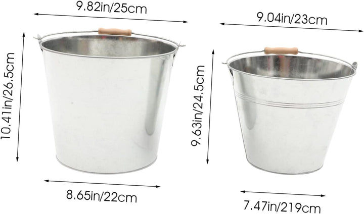 Garneck 2stücke Ascheeimer Für Draussen Und Drinnen Kohleeimer Für Grill Kamin Und Feuerstelle Eimer
