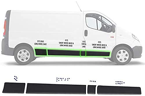 MKAREPART Seitentür Komplettes Zierleisten-Set Rechts Kompatibel mit Vivaro Trafic MK2 Primaster 200
