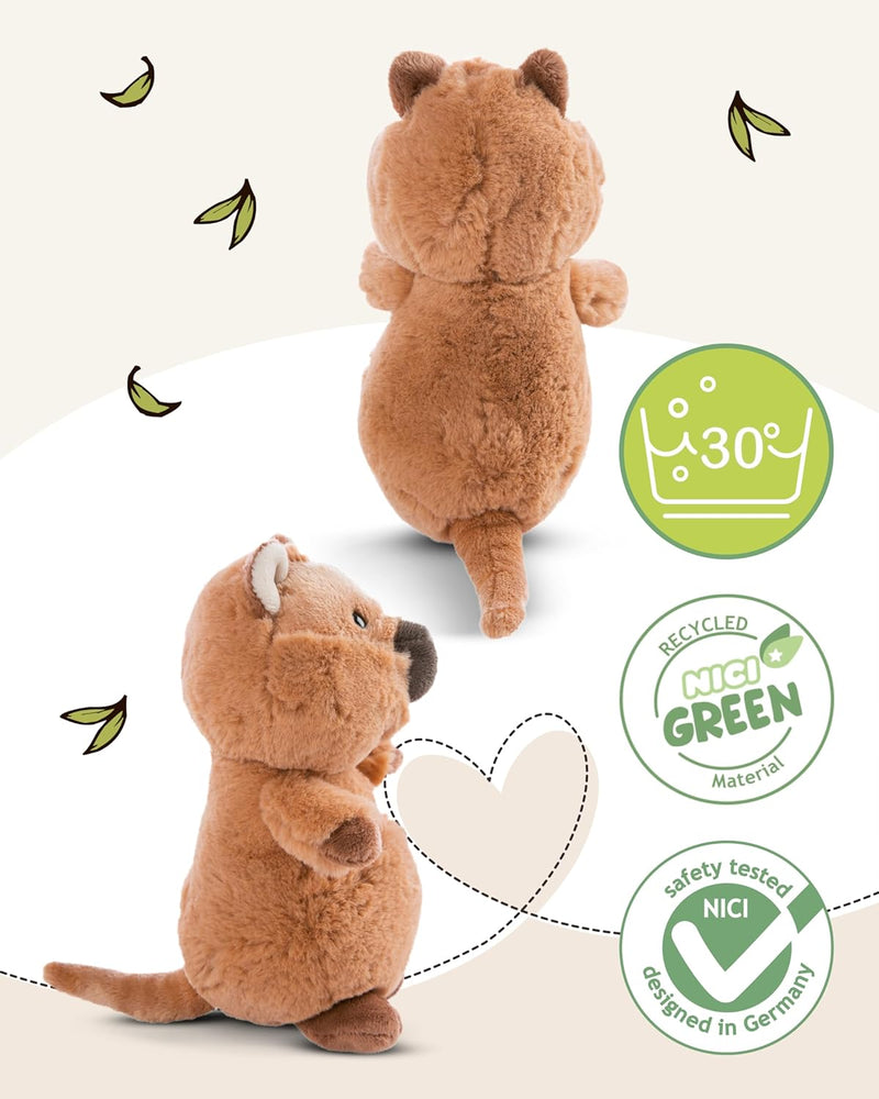 NICI Kuscheltier Quokka Quokka-Mola 22cm braun - Stofftier aus weichem Plüsch, niedliches Plüschtier
