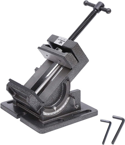 TOPWAY Bohrmaschinen Schraubstock Kippbarer 4" 100mm, Professionelle Säulenbohrmaschine Fräsen Kippw