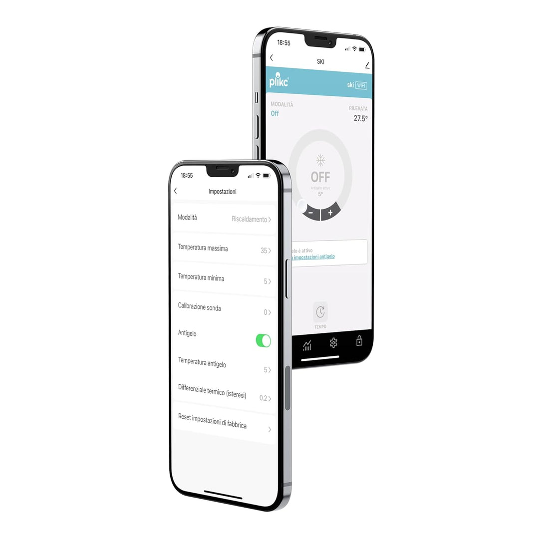 Plikc - Digitales Raumthermostat SKI 2 RFW (Weiss WiFi Wireless), Weiß Wifi Wireless