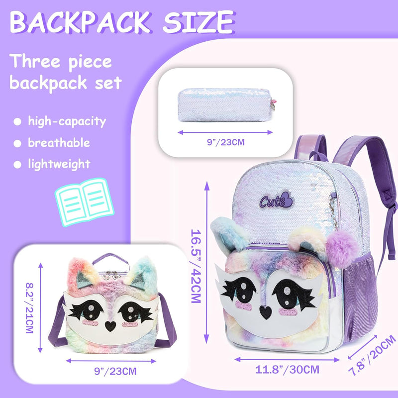 HTgroce Schulrucksack Mädchen Teenager Schultasche Schulranzen Set Rucksack für Mädchen Schule Freiz
