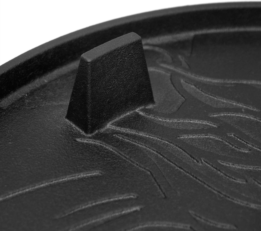 Dutch Oven Gusseisen 6,5 Liter mit Füssen – Schmortopf, Bräter mit Deckel für Grill, Lagerfeuer, BBQ