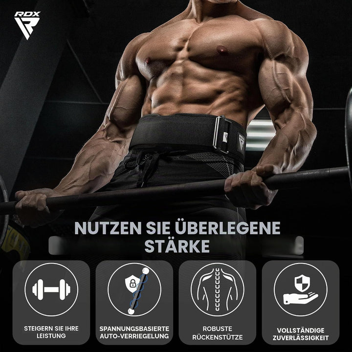 RDX 4” Gewichthebergürtel, Auto-Lock Trainingsgürtel, Powerlifting Krafttraining Bodybuilding Fitnes