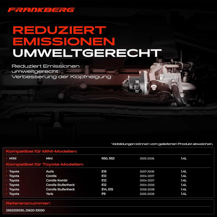 AGR-Ventil 6-Polig für M-i-n-i R50, R53 A-u-r-i-s ADE15 ZRE15 Corolla NDE12 E12J E15 Yaris KSP9 SCP9