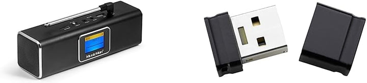 MusicMan 4663 DAB Bluetooth Soundstation BT-X29 mit intergriertem Akku und LCD Display MP3 Player, R