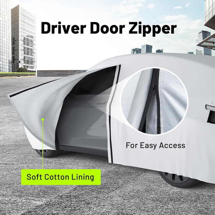 Favoto Autoschutzhülle Autoplane Winter Auto Abdeckung - UV-Schutz Staubdicht Kratzfest Windfesten S