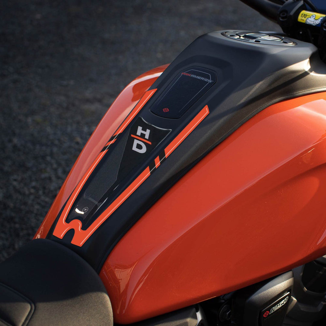 LABELBIKE 3D Aufkleber Motorrad Tankpad kompatibel mit Harley | Pan America, Harzschutz, Kratzfestig