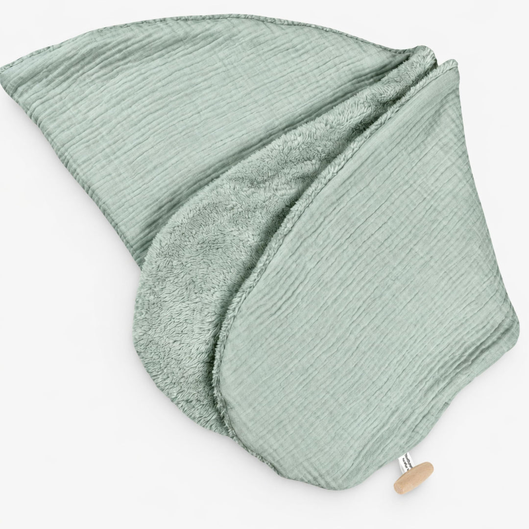 sei Design Stillkissenbezug 190x30 aus Musselin und Teddyplüsch - extra weich, BEZUG für Stillkissen