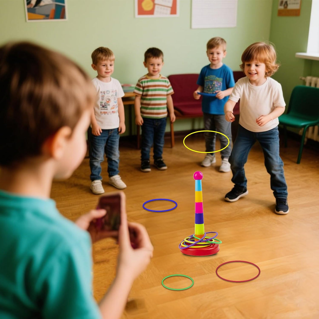 24 Stück Plastik-Wurfringe Spielzeug, Wurfringe für Kinder, Wurfring-Spielzeug für Karneval, drinnen