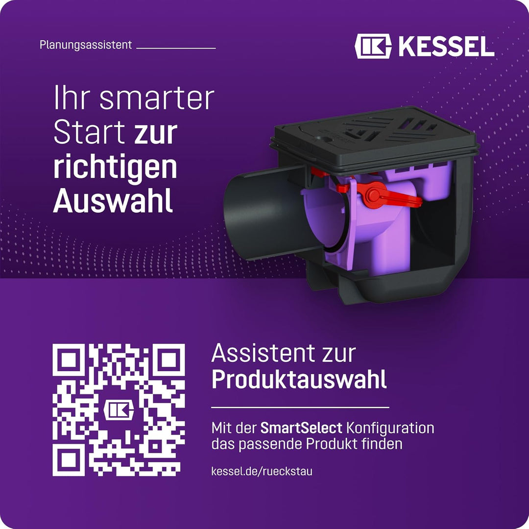 Kessel Kellerablauf DN 100 Kompakt 150x190 mm Schlitzrost Kunststoff, Artikel 33101 | Schwarz Bodena