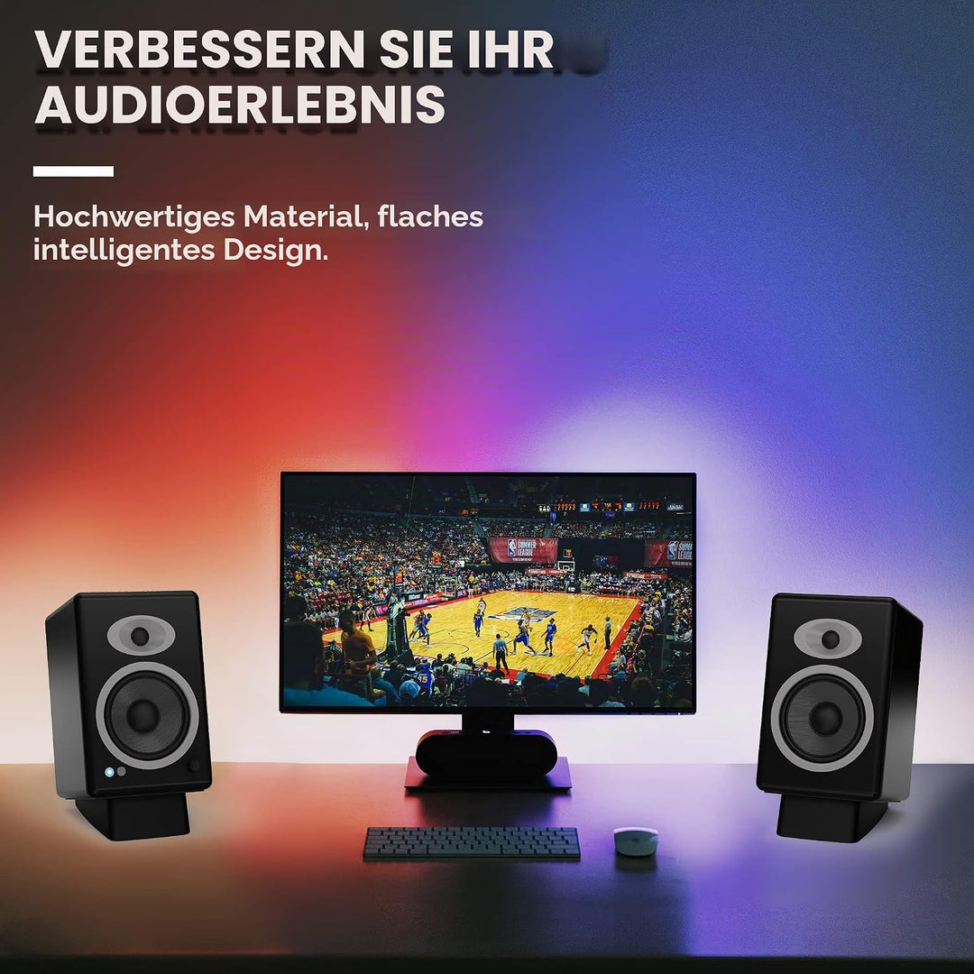 HumanCentric Desktop-Lautsprecherständer mit Keilabsatz, Schreibtisch-Lautsprecherständer für kleine