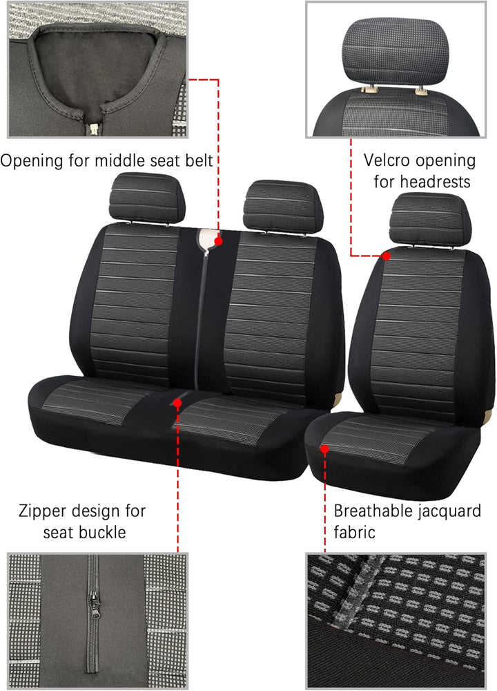 TOYOUN Universal Stoff Auto-Sitzbezüge für Transporter LKW Vorn Autositzbezüge Sitzbezug Fahrersitz
