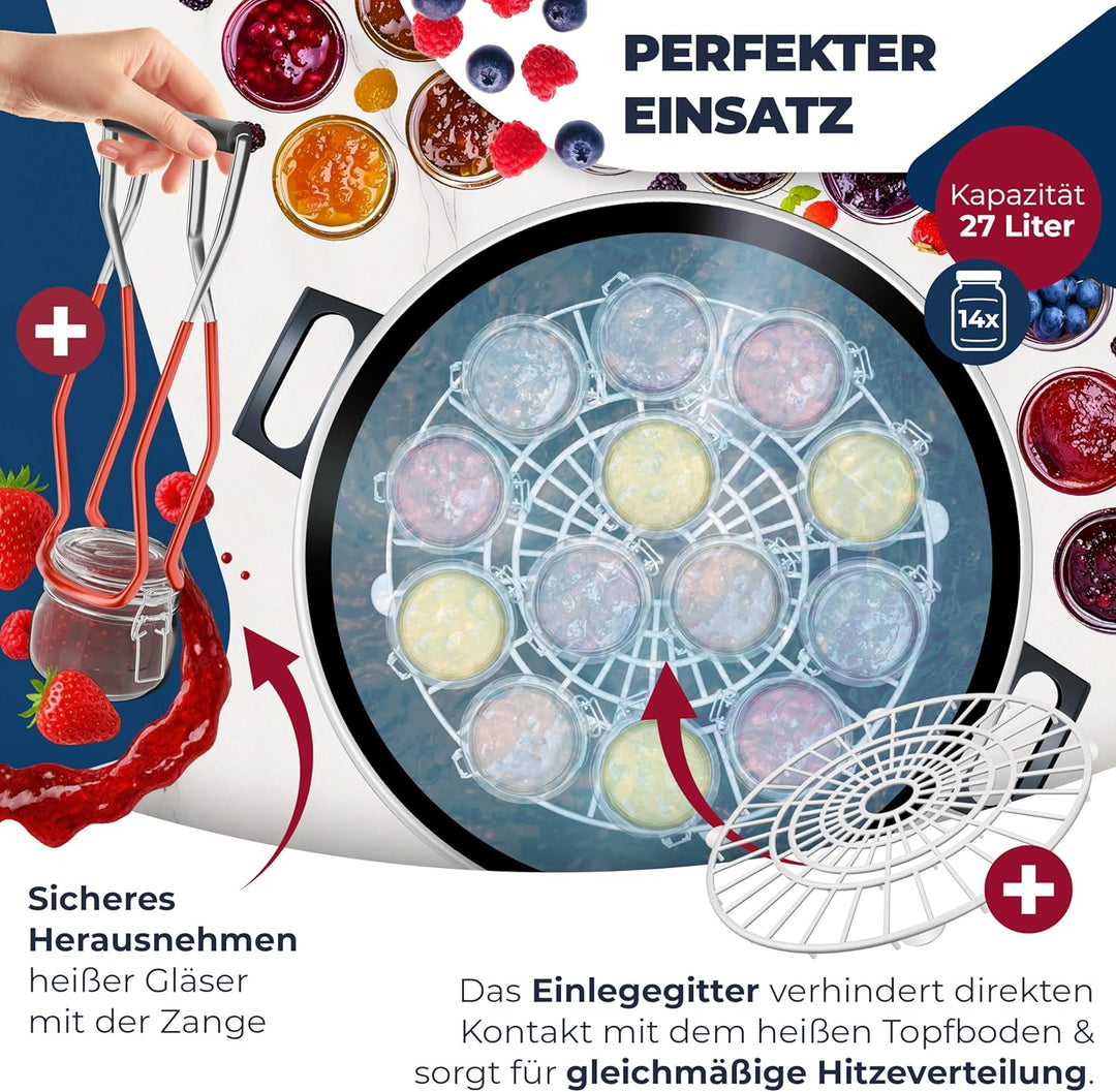 KESSER Einkochautomat 27 Liter, Edelstahl| 1800 Watt | Temperatur von 30-100°C | Dauerbetrieb | Absc