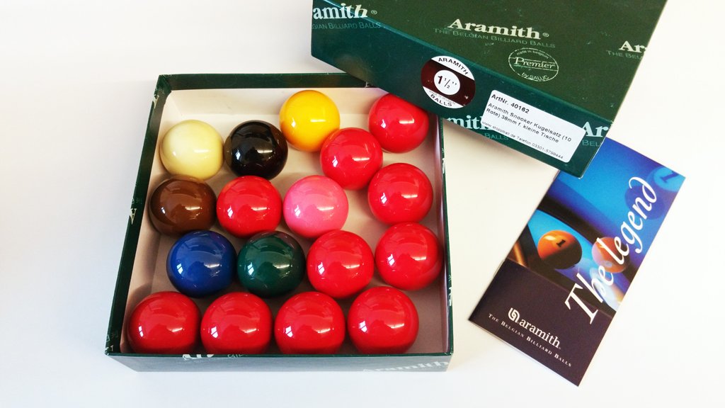 Aramith Snooker Kugelsatz (10 Rote) 38mm f. kleine Tische