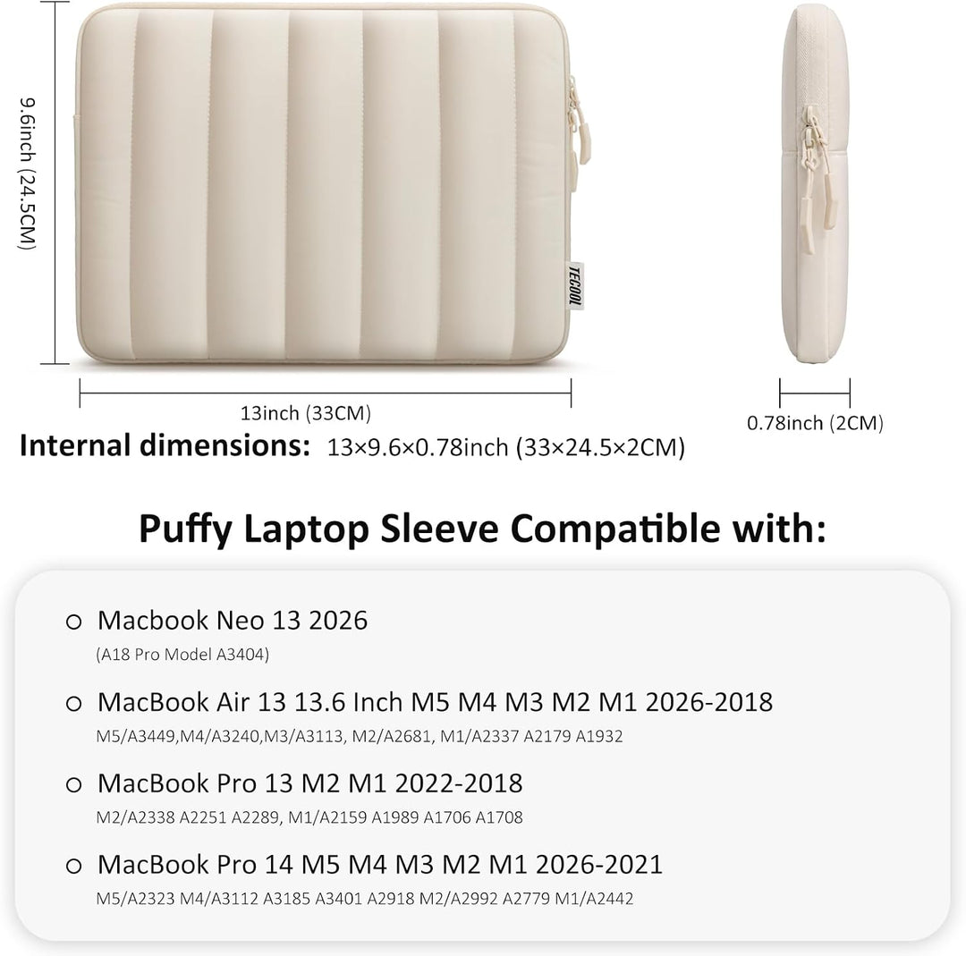 TECOOL 13.3 Zoll Laptop Tasche Hülle für MacBook Air 13 13.6 M4 M3 M2 2025 2024-2010,MacBook Pro 13/