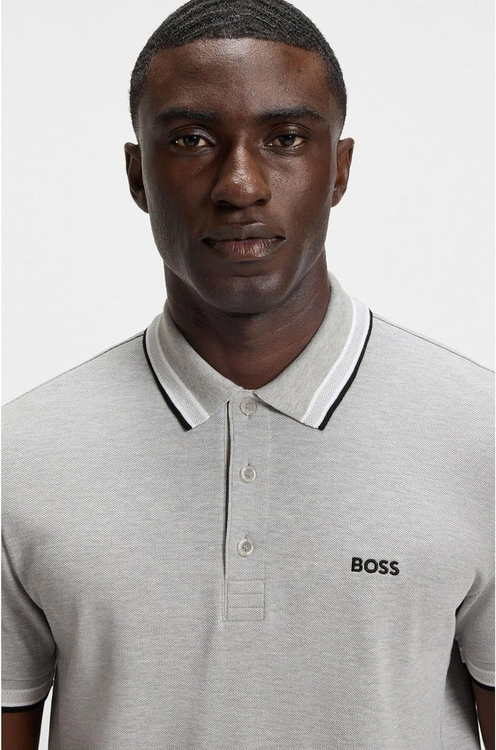 BOSS Herren Paddy Paddy Poloshirt aus Baumwoll-Piqué XS 042silver, XS 042silver
