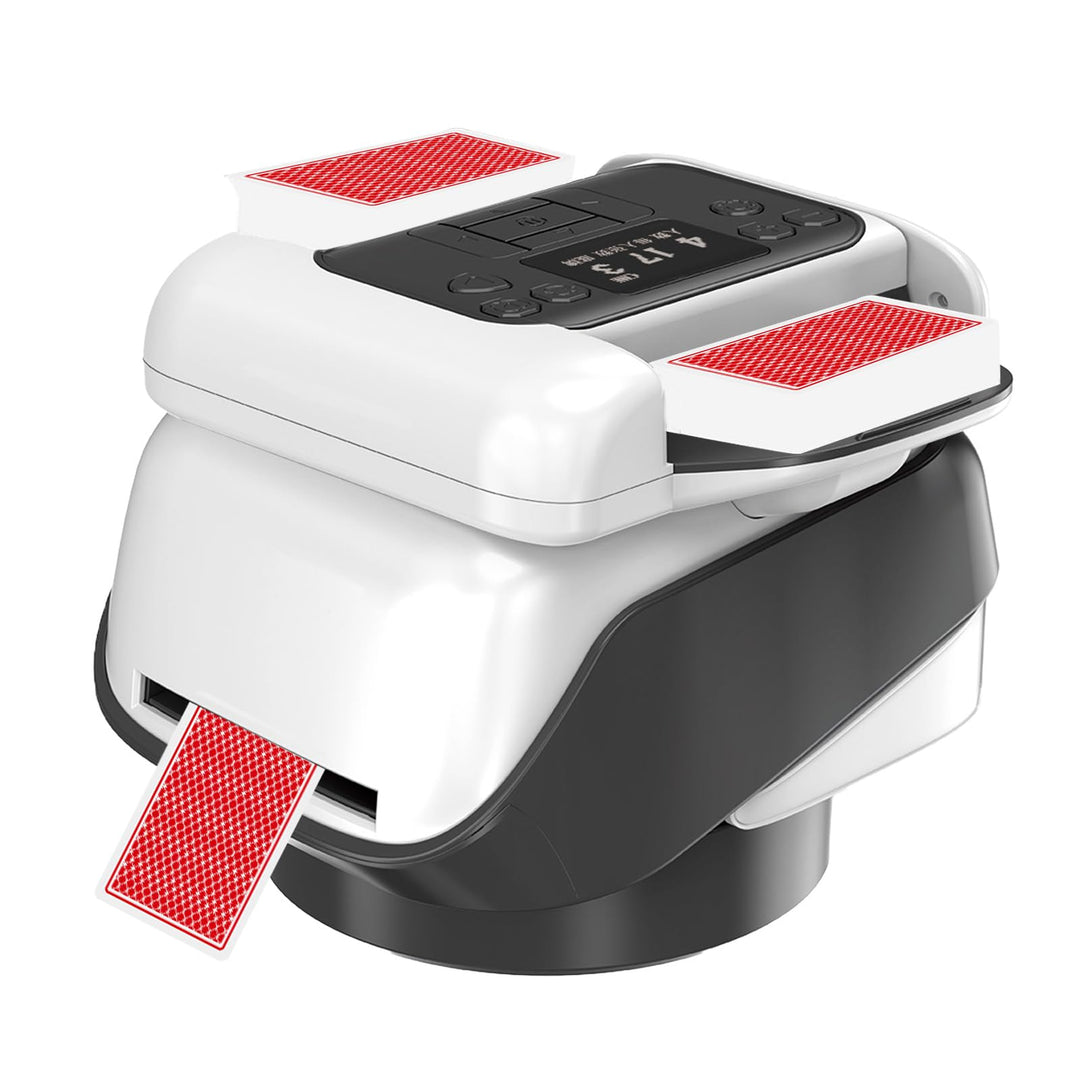 HAMON 2 in 1 Automatische Kartenmischer und Kartensender, Kartenmischmaschine Elektrische 360° Deal