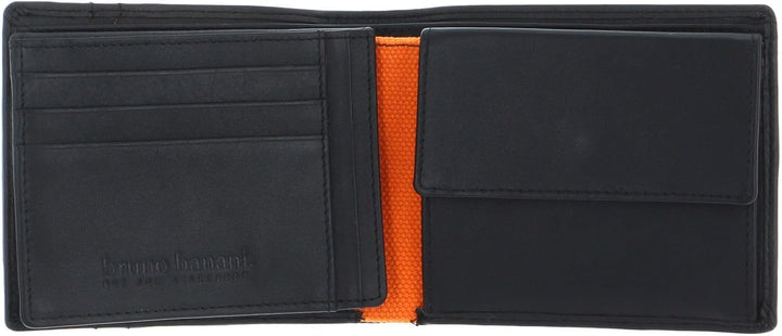 bruno banani Herren Geldbörse Portemonnaie Geldbeutel Black/Orange 1934 Black / Orange, Black / Oran