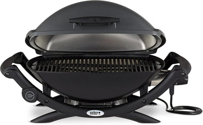 Weber Q2400 Elektrogrill, 55 x 39 cm, Dunkelgrau, Single