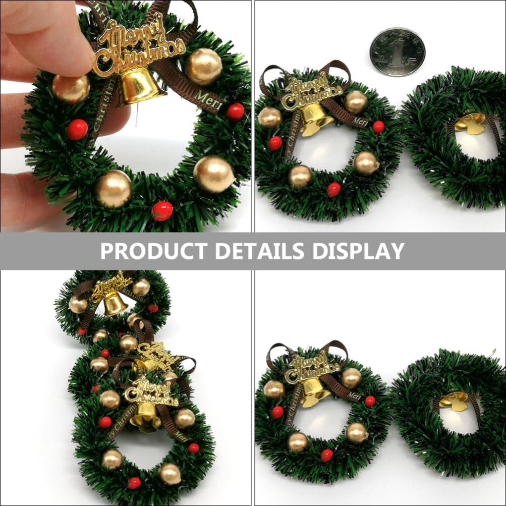BESPORTBLE 4 Stück Weihnachtskerzenringe Kränze mit Roten Beeren Und Weihnachtskugel Ornamente für S