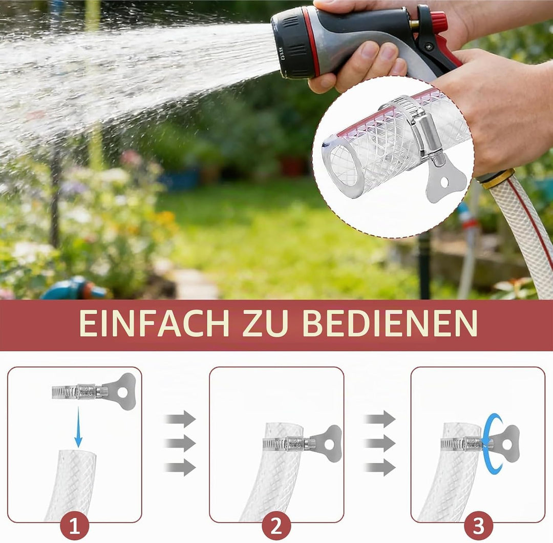 Trinkwasserschlauch, 25x33mm Gewebeschlauch PVC Schlauch mit Gewebe, Wasserschlauch mit Schlauchsche