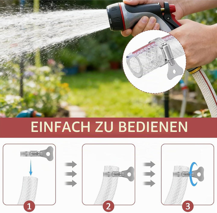 Trinkwasserschlauch, 25x33mm Gewebeschlauch PVC Schlauch mit Gewebe, Wasserschlauch mit Schlauchsche