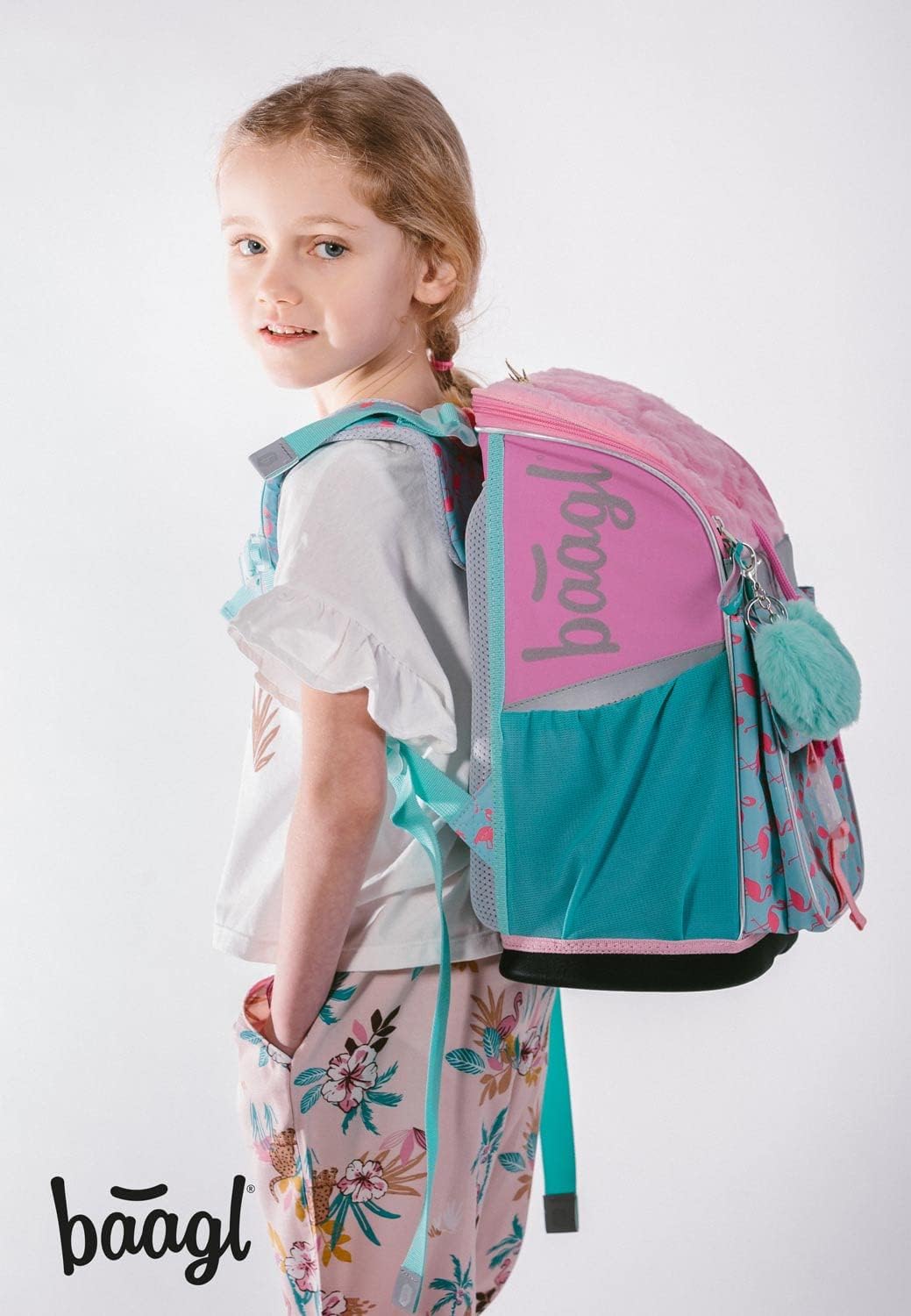 Baagl Schulranzen Mädchen Set 3 Teilig, Zippy Schultasche für 1. Klasse, Grundschule Ranzen Torniste